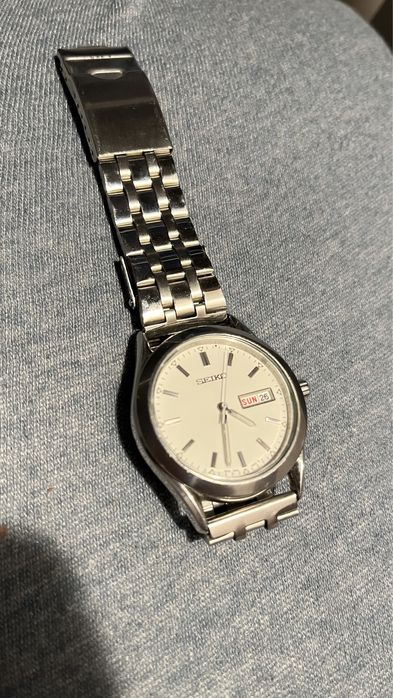 SEIKO zegarek męski 39mm na bransolecie kwarc