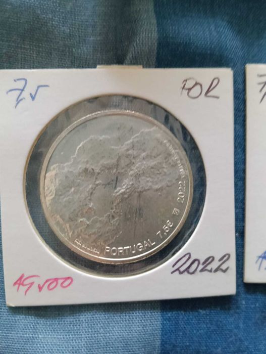 Prata 4 moedas de 7,5 euros