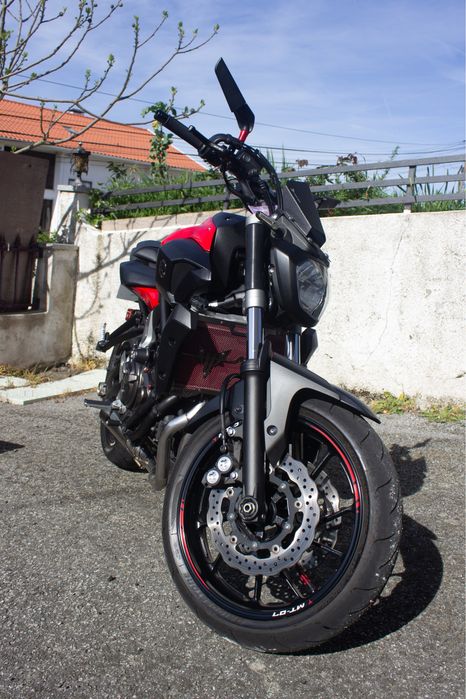 Yamaha mt07 55kw vermelha