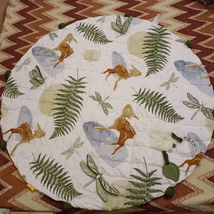 Сенсорний навчальний килимок Skiddou з помпонами