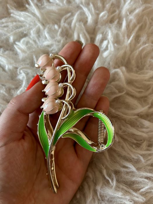 Краб крабік заколка зажим для волосся квіти конвалія