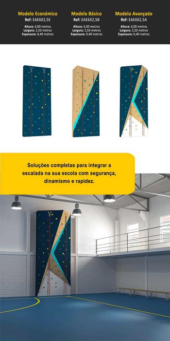 PAREDES DE ESCALADA PARA ESCOLAS – PRONTAS A INSTALAR