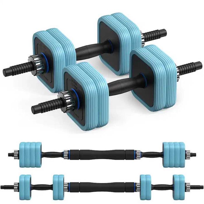 Nowy zestaw hantli / 10kg / 3w1 / do ćwiczeń / ciężarki / sztanga / W719!