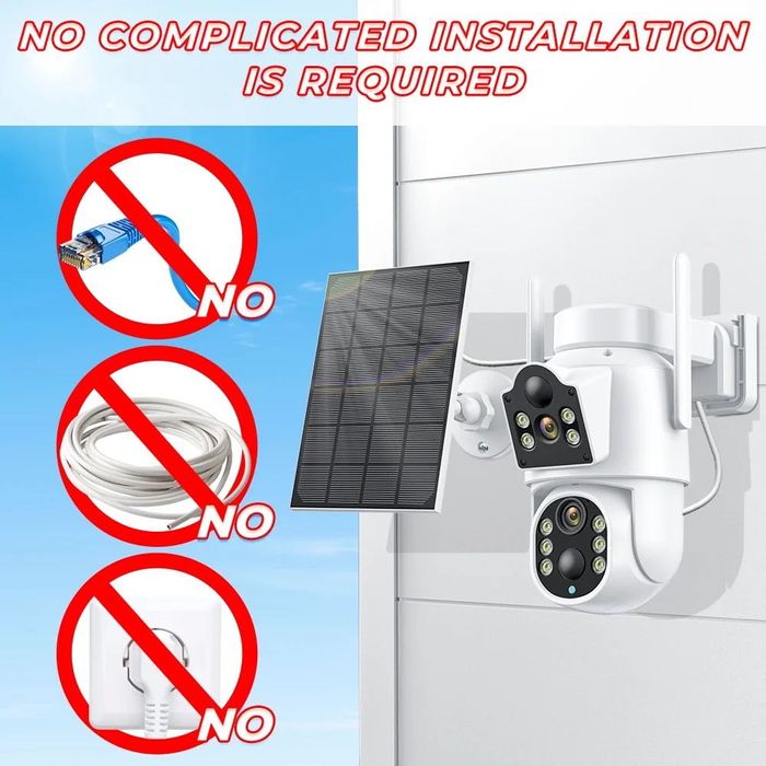 Вулична WiFi камера Besder A20-8MP з сонячною панеллю та акумулятором