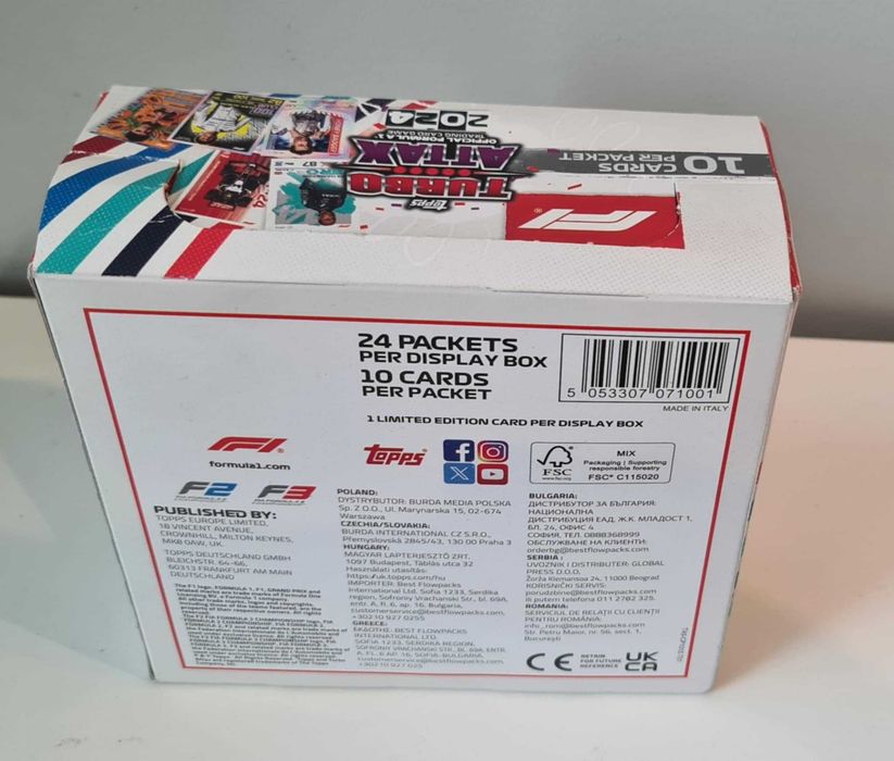 Taniej F1-Formuła 1 Turbo Attax 2024 TCG Box 24 Saszetki 240 Karty ...