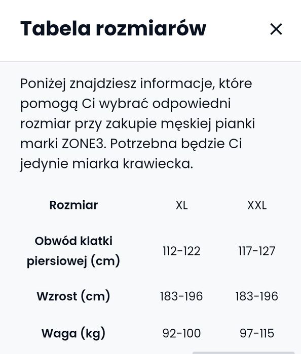 Zone3 Agile pianka triathlonowa XL - NOWA