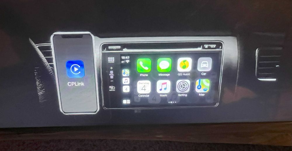 ANDROID магнітола 1 DIN, Carplay, AndroidAuto, GPS,   2+64 ГБ,  6,9 "