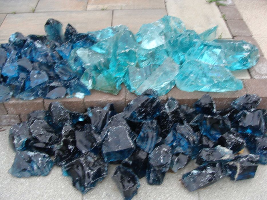 Kamienie, bryły szklane