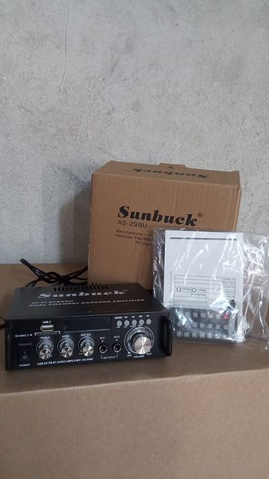 Amplituner stereo 2x40watt bluetooth/usb/SD praktycznie nowy