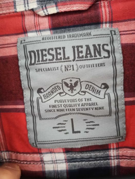 DIESEL meska jeansowa koszula w krate