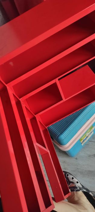 Modna stalowa szafka czerwień wisząca okazja