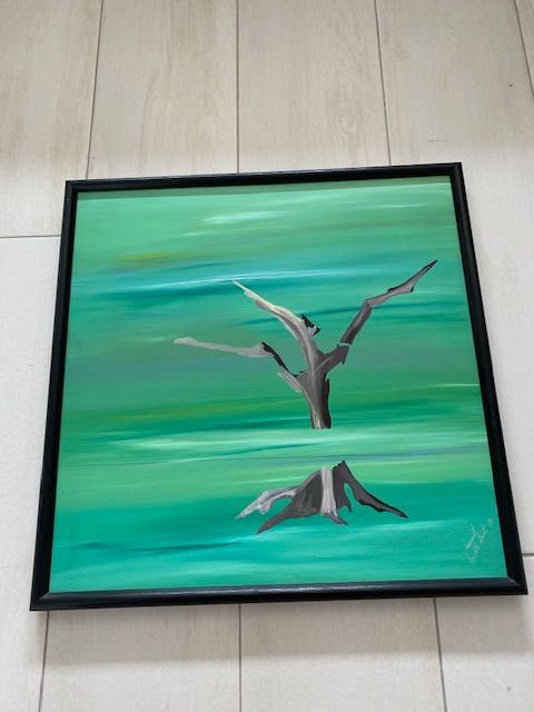 Quadro óleo sobre madeira