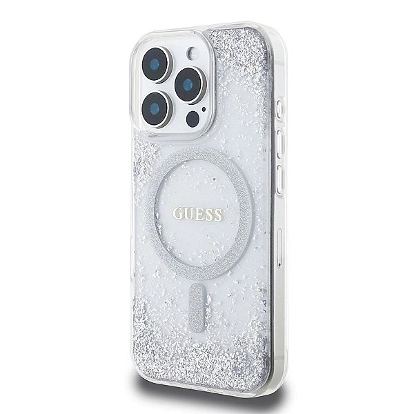 Etui Guess Resin Gradient Glitter MagSafe na iPhone 16 Pro Max 6.9" -