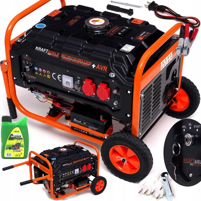 Agregat Prądotwórczy 5200W 7KM 230V MIEDŹ EL-START Jakość Sklep