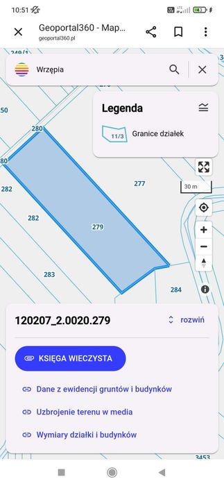Działka rolna 0,8723 ha- Wrzępia gm. Szczurowa