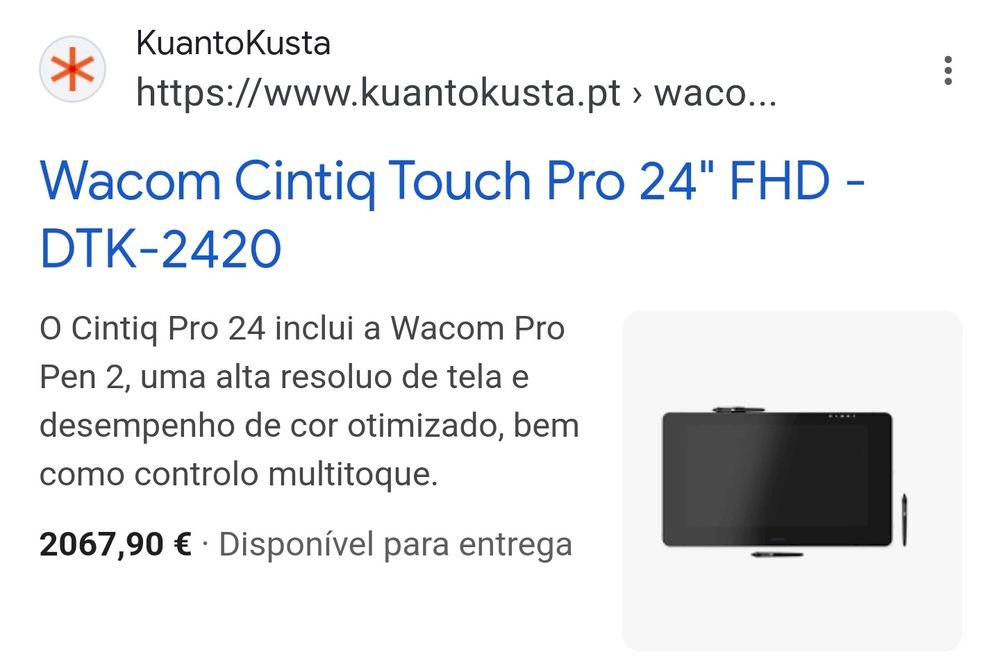 Wacom Cintiq Touch Pro 24 + Cintiq Pro Engine + Ergo Stand