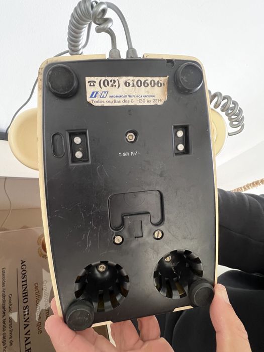 Telefone antigo a funcionar