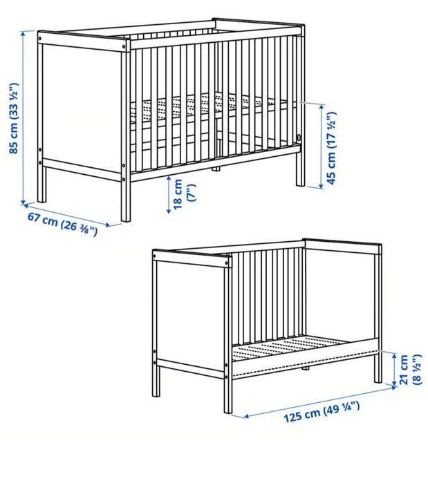 Łóżeczko Ikea 60x120