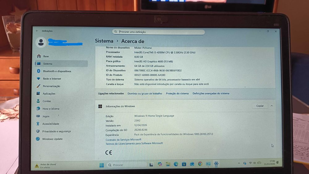 Portátil  HP Probook 650 G1 I5