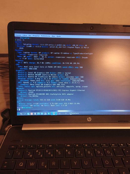 Portátil HP Model15-da0051np