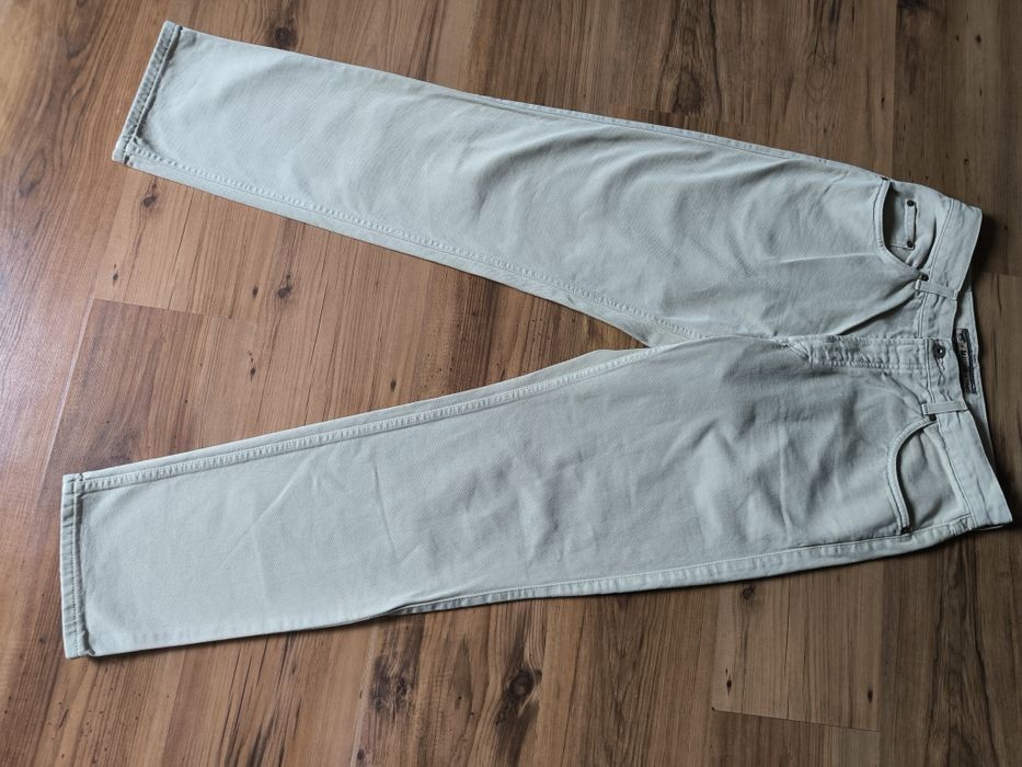 Wrangler Jeans spodnie męskie beż szerokie proste 35/32