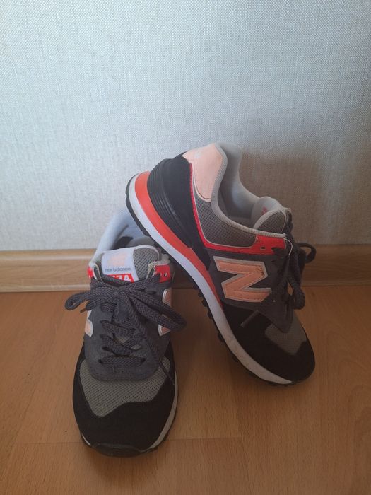 New Balance sneakersy 37 czarno szare pastelowe zamsz
