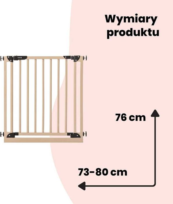 Safety 1st Drewniana Bramka Zabezpieczająca 73-80