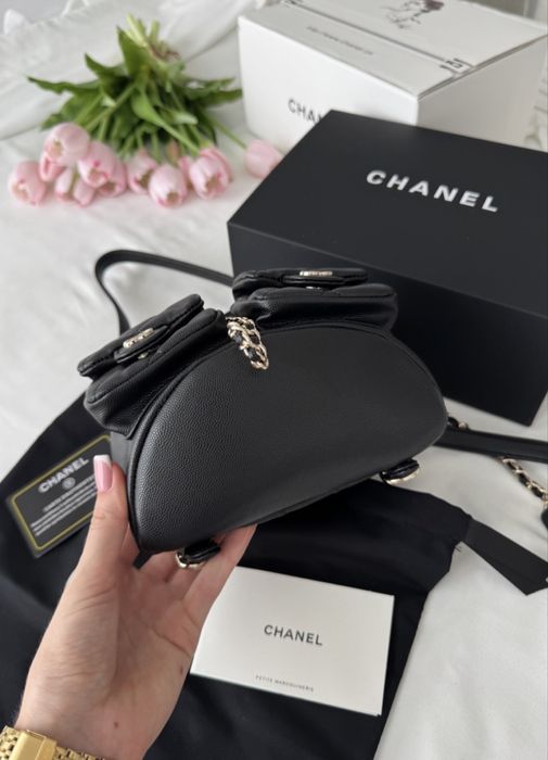 Chanel Backpack Gold Texture в двох кольорах