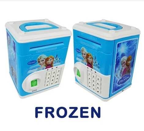 Дитяча скарбничка сейф Ельза та Анна з відбитком, ручка, кодовий замок