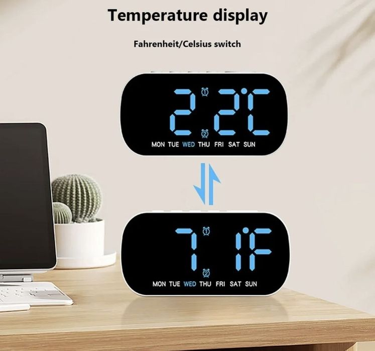 Настольные электронные LED часы