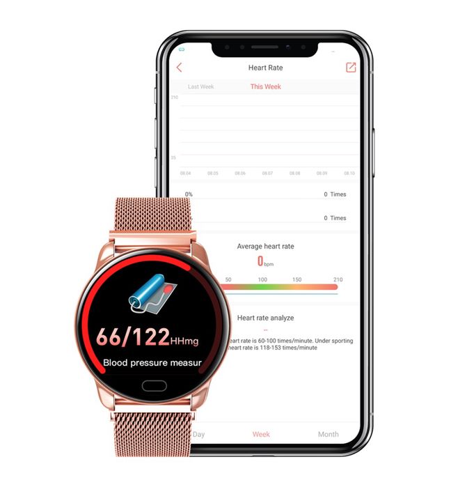 Smartwatch Relógio Monitor de frequência cardíaca