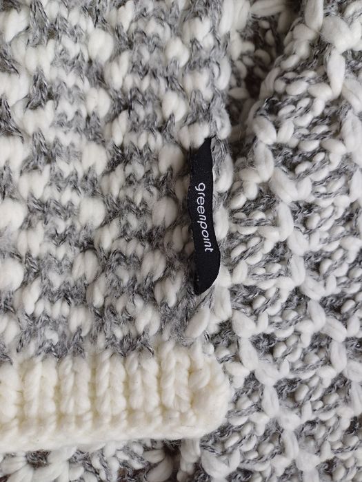 Komplet czapka z pomponem i szal gruby splot Greenpoint