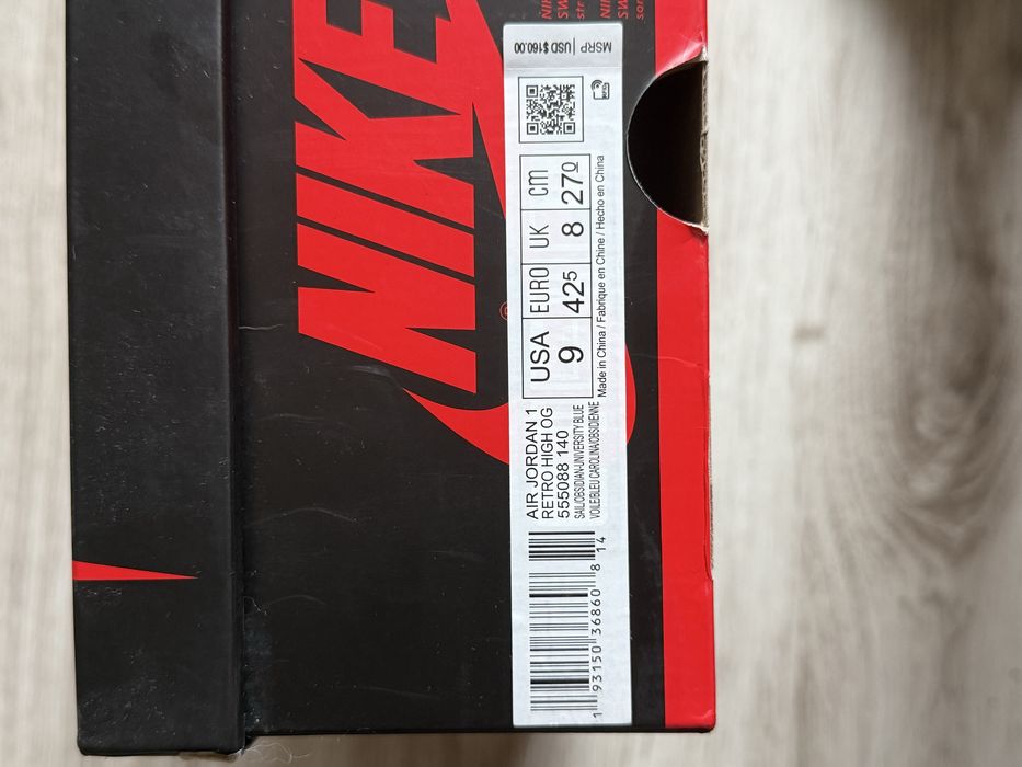 Nike Jordan Retro 1 High OG - Obsidian Blue, EU - 42.5