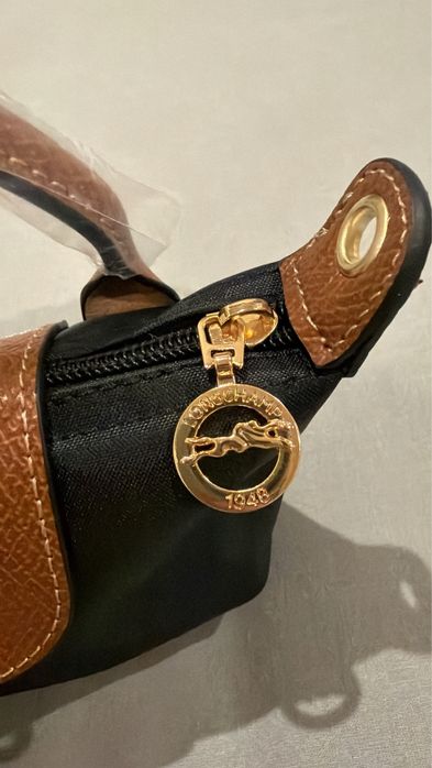 Mini Longchamp Preta Com Etiqueta