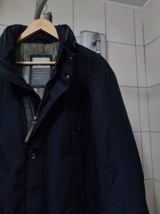 Kurtka męska elegancka niebieska granatowa Calamar classic XL czerwona