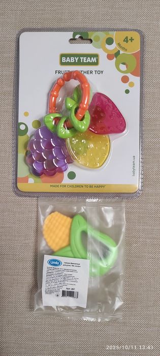 Брязкальця-прорізувачі, гризуни Baby team та Lindo