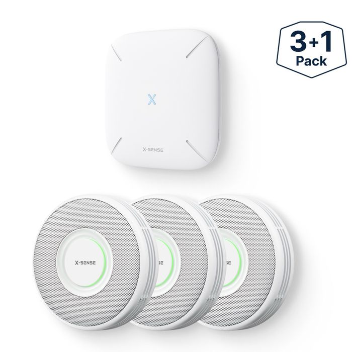 смарт-система пожежної безпеки X-Sense Link Pro XS0B-MR31 датчики диму 3 шт + база
