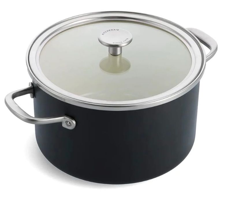 6L/24cm LUX garnek emaliowany z pokrywką Kitchenaid Steel Core Enamel