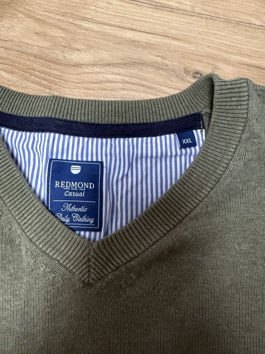 Oliwkowy sweter męski XXL