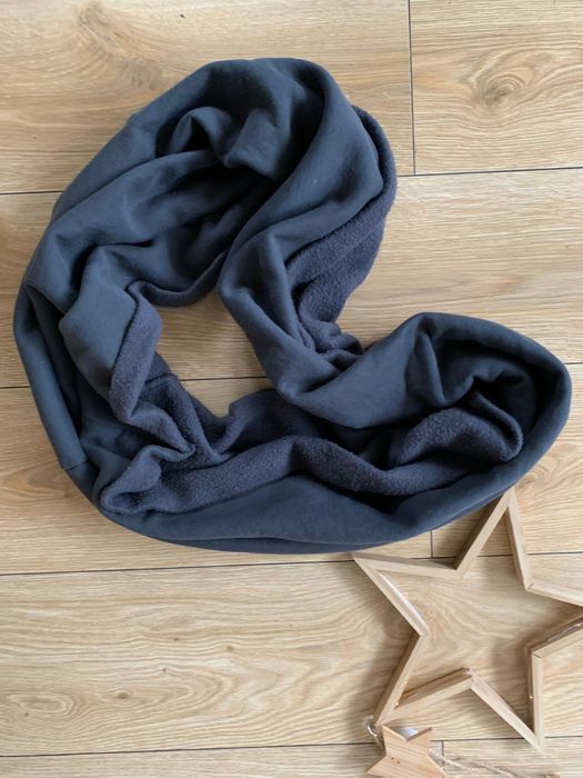 Granatowy obszerny szalik komin na zimę na narty unisex