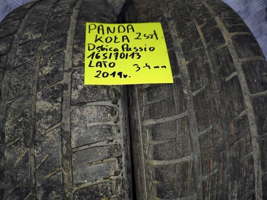 panda koła 2szt 165/70 R13 letnie 3-4mm 2019r