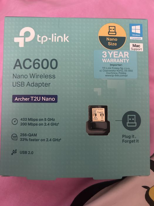 USB Adapter AC600 Nano Wireless tp-link