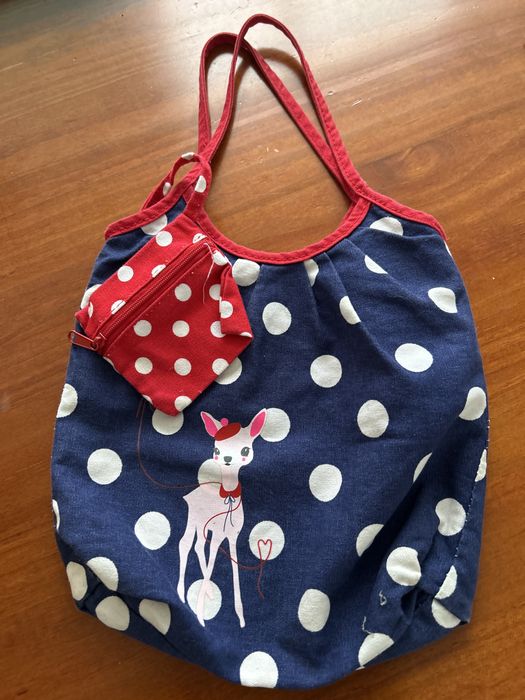 Mala de menina azul as bolinhas