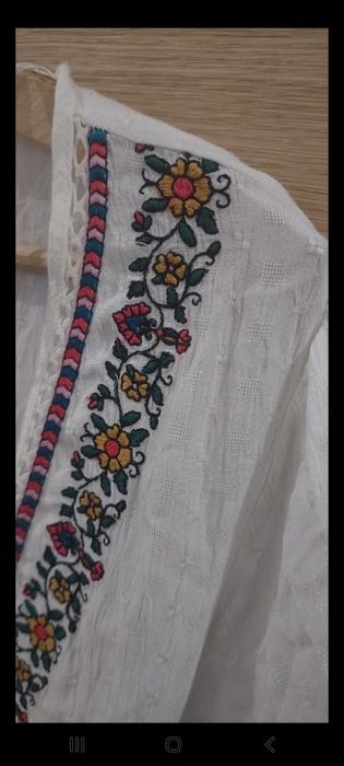 Tunika narzuta s 36 zwiewna haftowana sukienka biala