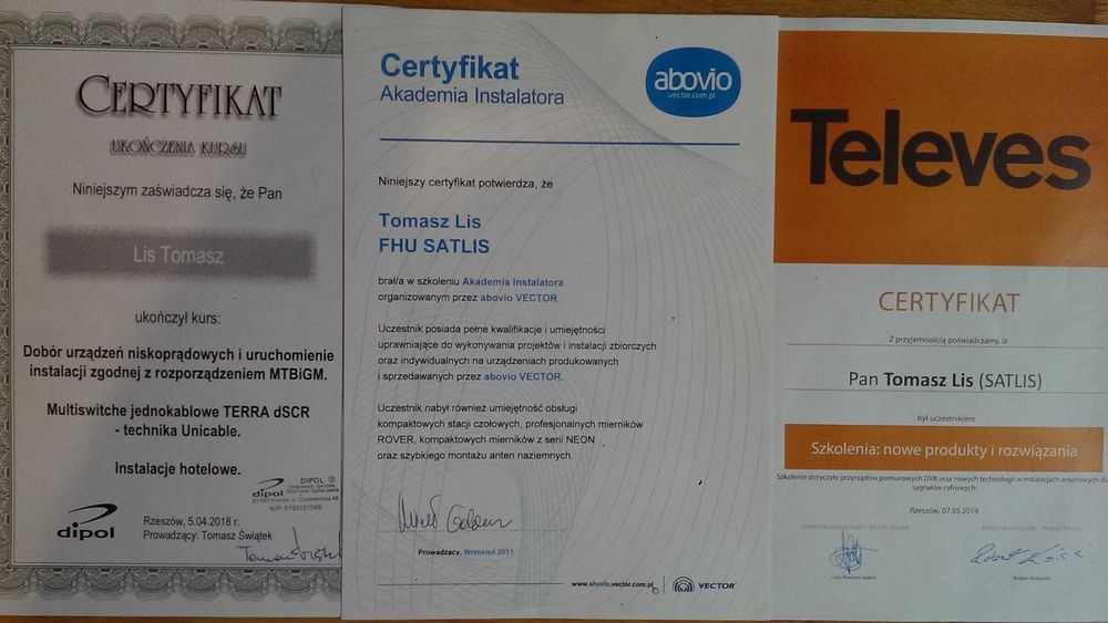 Montaż Anten Gorlice DVB-T TV SAT TRWAM Biecz Grybów Muszyna Bobowa