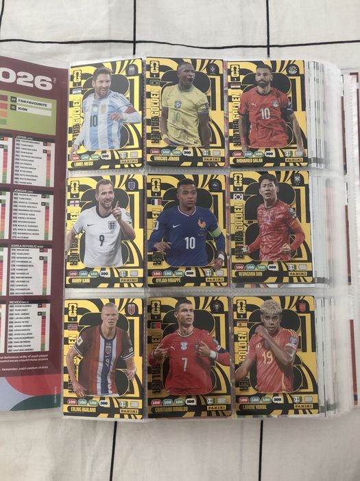 Binder quase completo + extras panini adrenalyn xl fifa world cup 2026 (cartas mundial 2026)