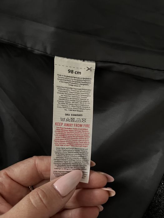 Płaszczyk dziewczecy szary 98