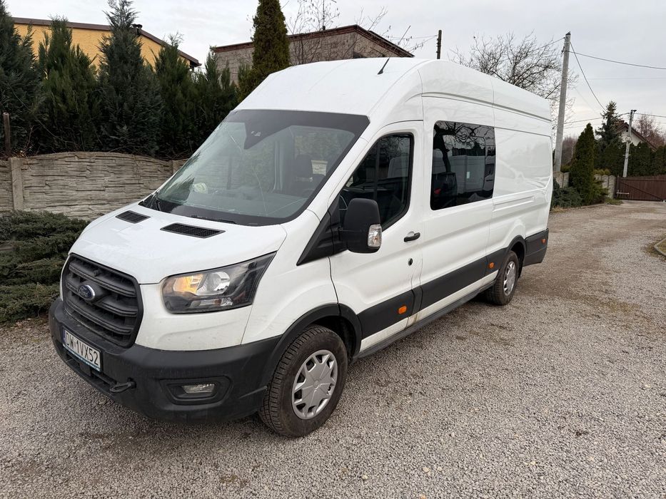 Ford Transit  MK8 Lift  2.0Tdci  L4H3 Jumbo Doka Brygadówka  6 osobowy klima Niski Przebieg 62tys