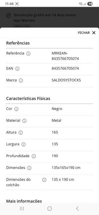 Vendo beliche de casal metal