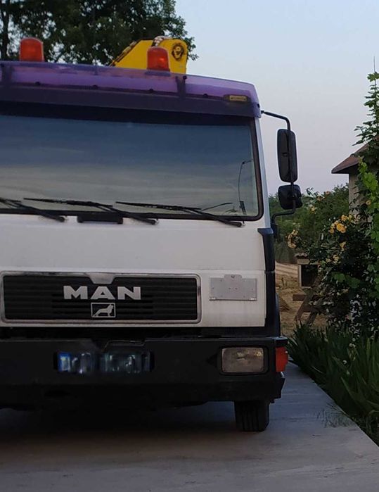 MAN LE 8.140 кран-маніпулятор, самосвал, грейфер